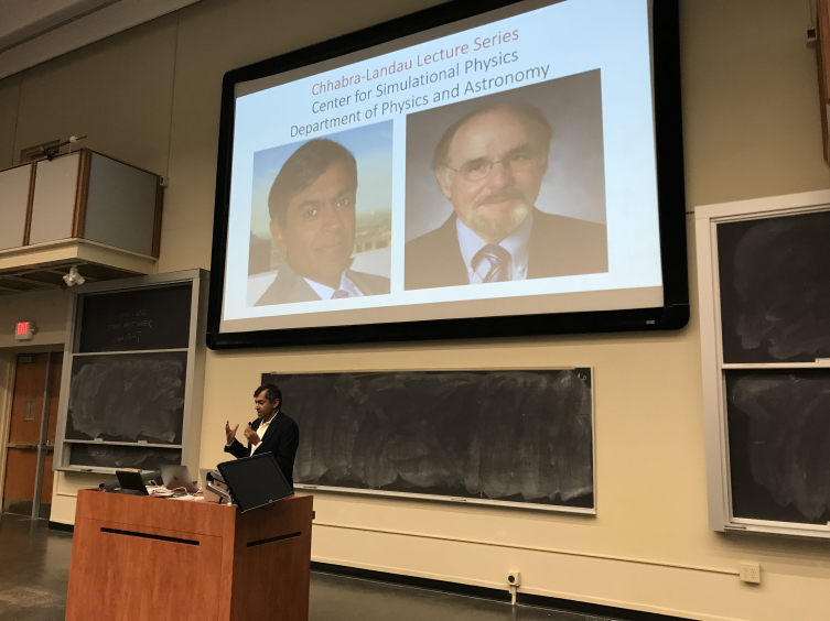 Dr. Chhabra honoring Dr. Landau at the inagural Chhabra-Landau Lecture in 2019
