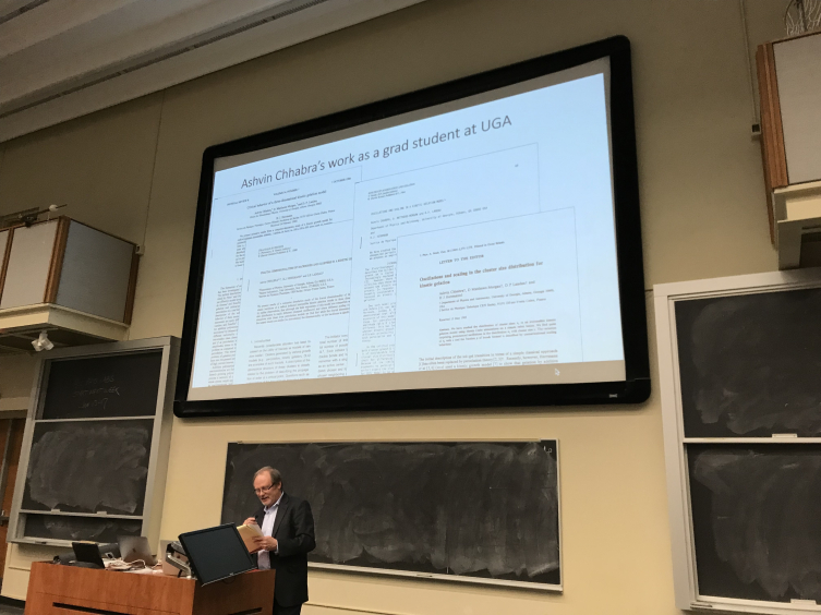 Dr. Phillip Stancil highlights Chhabra's work as a UGA Physics grad student.