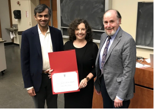 Prof. Glotzer with Dr. Landau and Dr. Chhabra